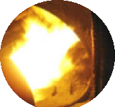 Horizontal flame